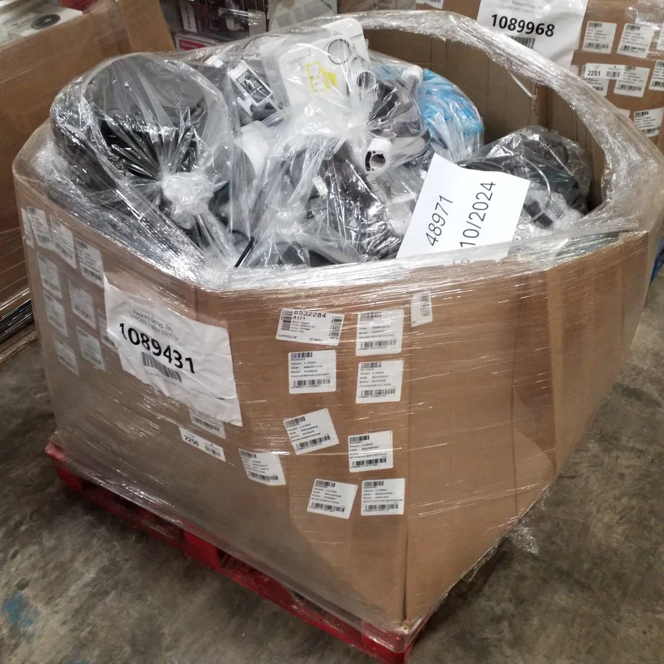 PALLET OF APPROXIMATELY 21 UNPROCESSED RAW RETURN HOUSEHOLD AND ELECTRICAL GOODS TO INCLUDE;