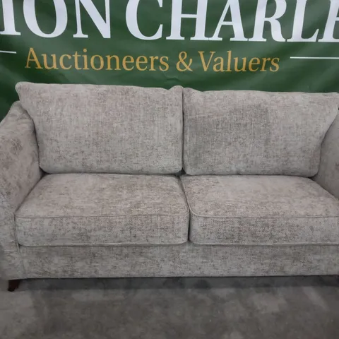 DESIGNER URBANA GREY FABRIC THREE SEATER SOFA
