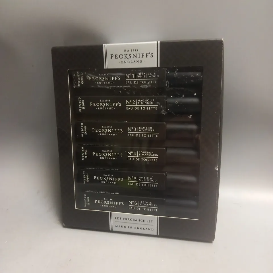 BOXED PECKSNIFF'S EAU DE TOILETTE FRAGRANCE SET 6X10ML