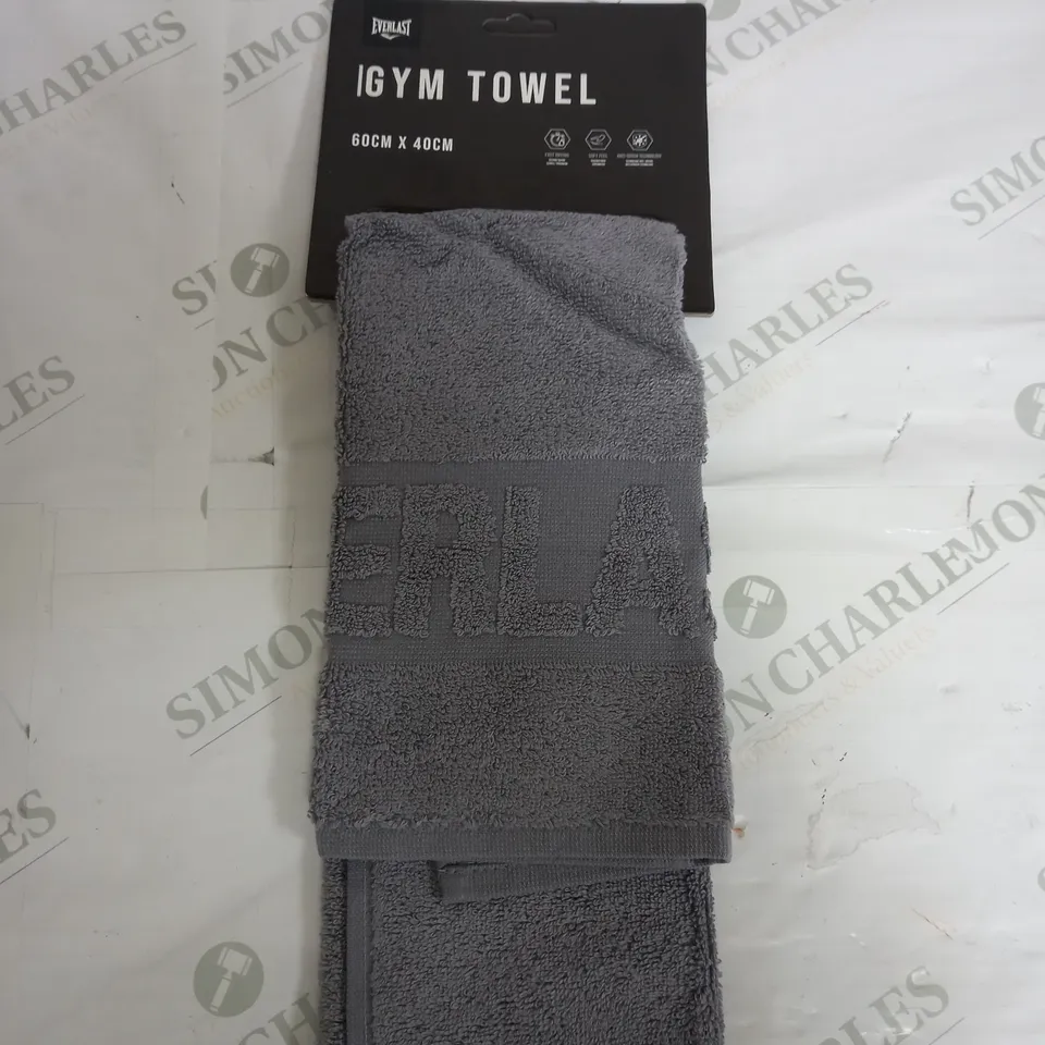 EVERLAST GYM TOWEL IN GREY 60CM X 40CM