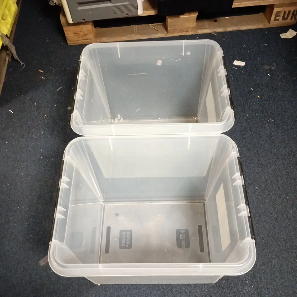 2 X SMART STORE CLASSIC 50 52L STORAGE CONTAINERS
