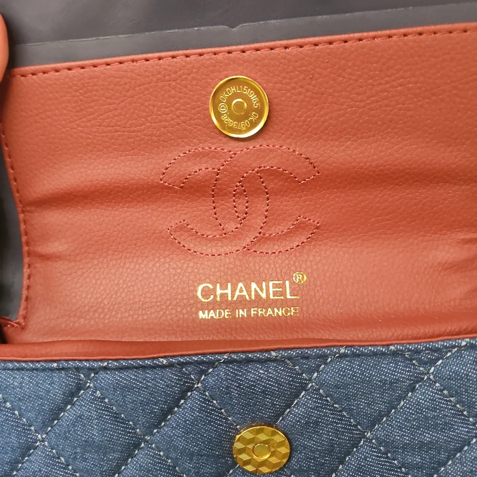 CHANEL DENIM QUILTED FLAP BAG – BLUE WITH GOLD CHAIN
