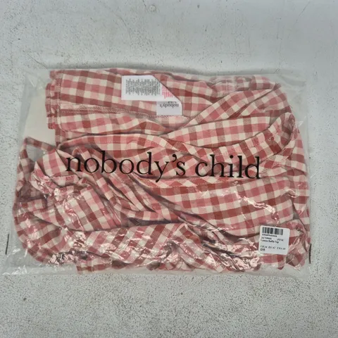 BAGGED NOBODY'S CHILD VANESSA RUFFLE TOP IN PINK SIZE UK 14
