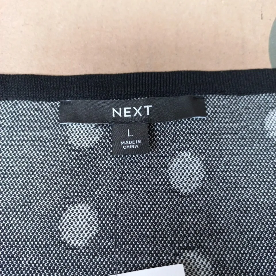 NEXT NAVY POLKA DOT TOP – WOMEN'S, UK SIZE L, BUTTON FRONT