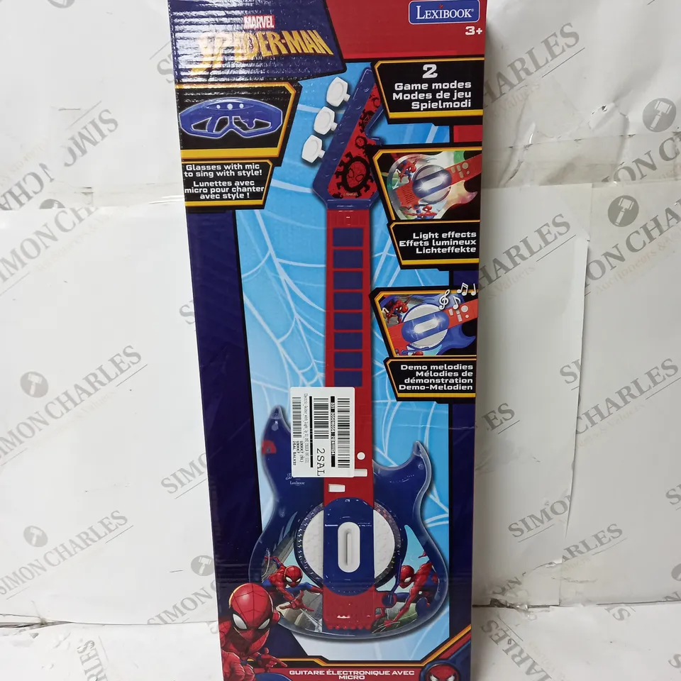 BOXED MARVEL SPIDER-MAN ELECTRIC GUITAR TOY 