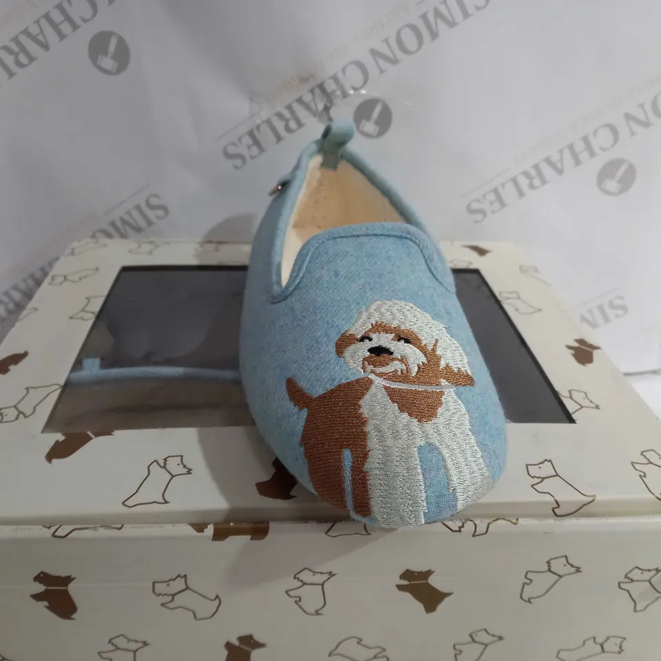 RADLEY PALE BLUE HOUSE SHOE/SLIPPERS - SIZE 6