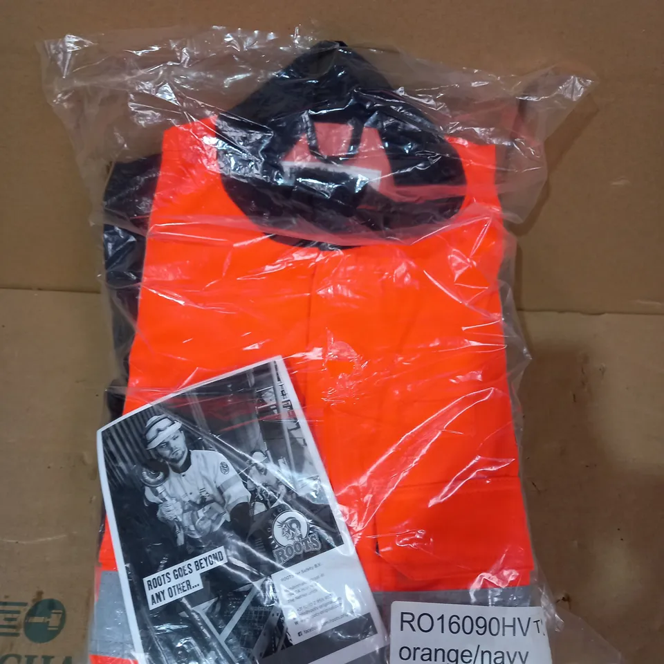 BRAND NEW ROOTS ORANGE/NAVY HI-VIS JACKET - SIZE 52