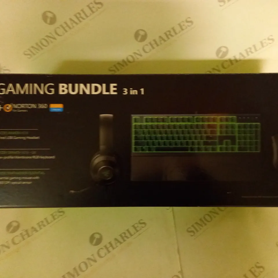 BRAND NEW BOXED RAZER GAMING BUNDLE 3 IN 1 TO INCLUDE USB GAMING HEADSET/ MEMBRANE RGB KEYBOARD AND ESSENTIAL GAMING MOUSE 