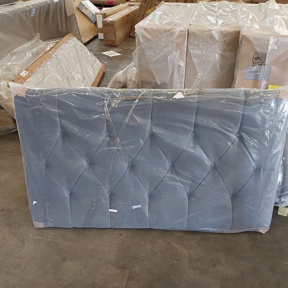 QUALITY BAGGED CHARCOAL GREY DOUBLE SIZED HEADBOARD 