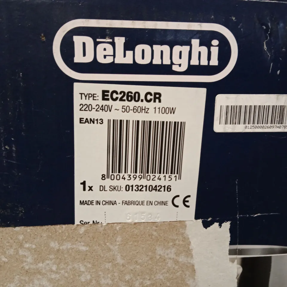DELONGHI STILOSA EC260.CR ESPRESSO MACHINE (0132104216) – BOXED