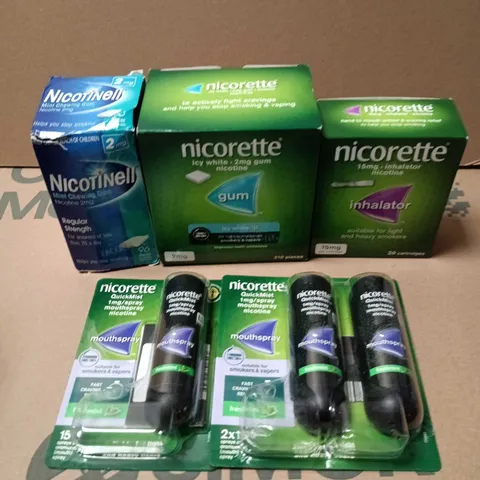 5 X ASSORTED SMOKING PREVENTION AID PRODUCTS TO INCLUDE SPRAY, GUM & INHALATOR 