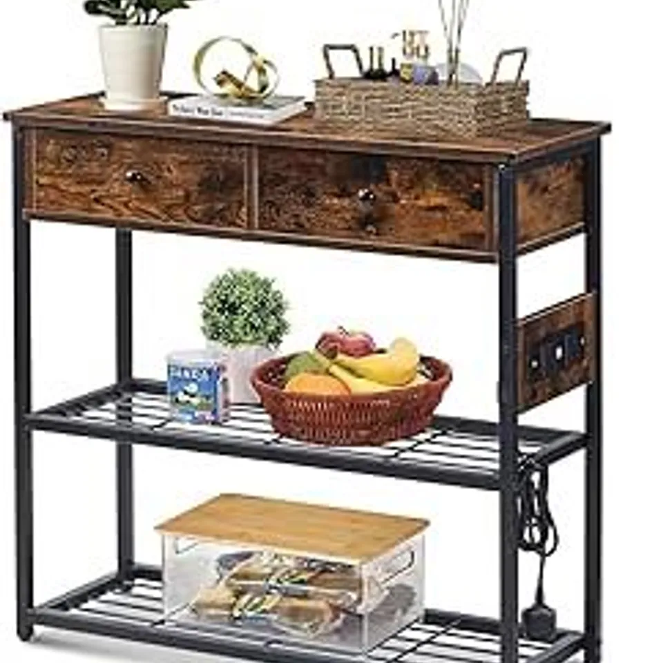 BOXED CONSOLE TABLE WITH 2 DRAWS