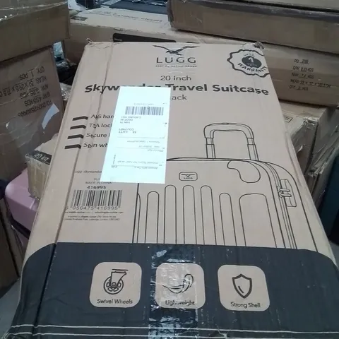 BOXED LUGG 20INCH SKYWANDER TRAVEL SUITCASE BLACK