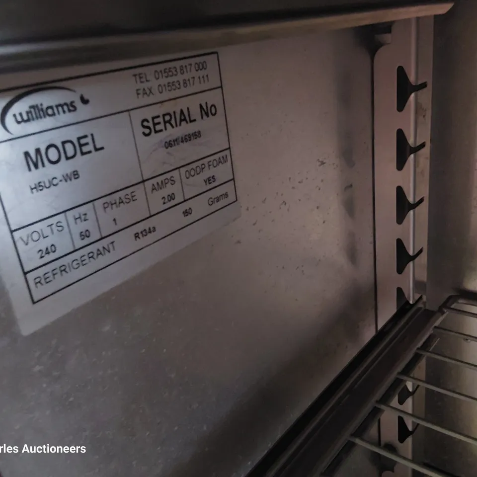 WILLIAMS UNDERCOUNTER FRIDGE H5UC WB
