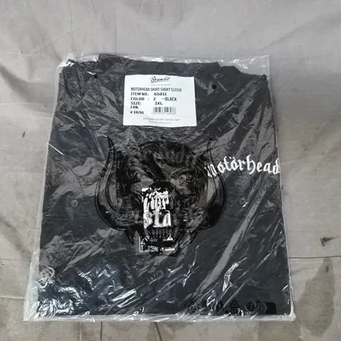 BAGGED BRANDIT MOTORHEAD SHORT SLEEVE SHIRT IN BLACK SIZE 3XL