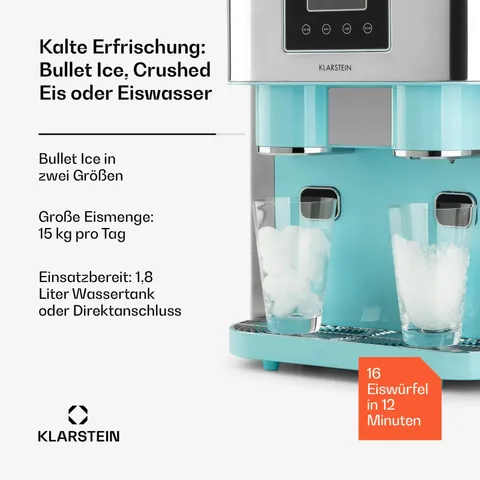 KLARSTIEN ICE CUBE MACHINE ICE CUBE MAKER 1.8 L