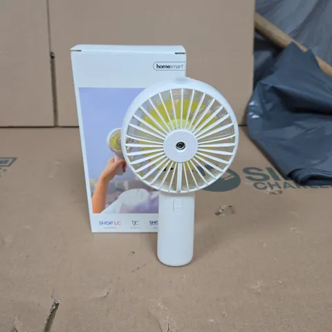BOX OF APPROXIMATELY 30 HOMESMART PORTABLE 2 IN 1 USB SPRAY FANS