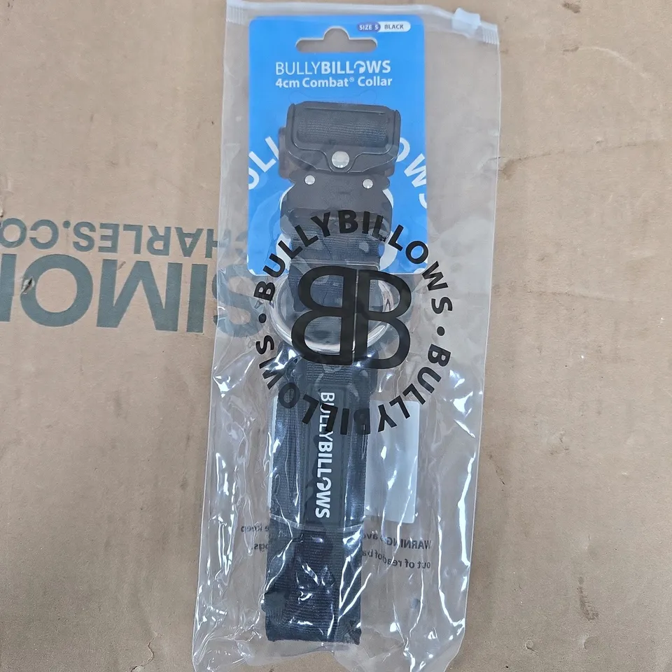 BULLYBILLOWS 4CM COMBAT COLLAR IN BLACK - SMALL