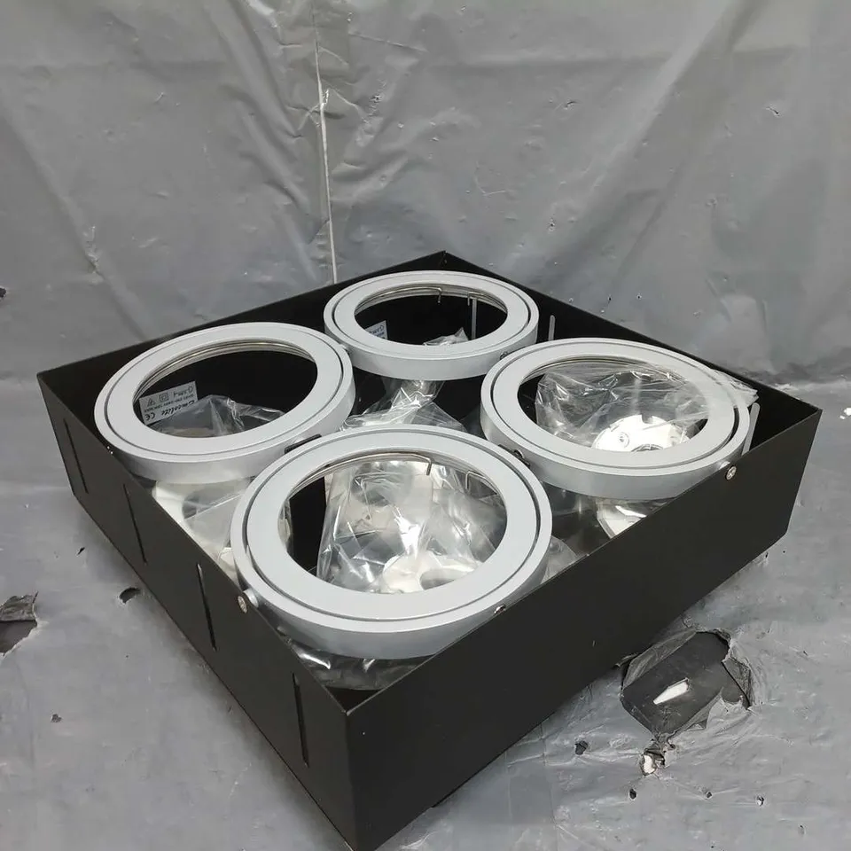 10 X BRAND NEW BOXED EMCOLITE CFL AR111 TRIMLESS DOWNLIGHTS - COLLECTION ONLY 