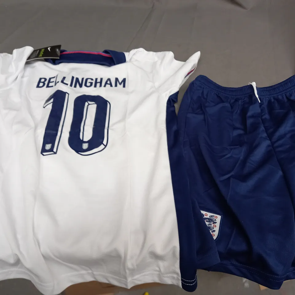 NIKE ENGLAND 2024 EUROS HOME SHIRT - BELLINGHAM 10 - KIDS SIZE 28