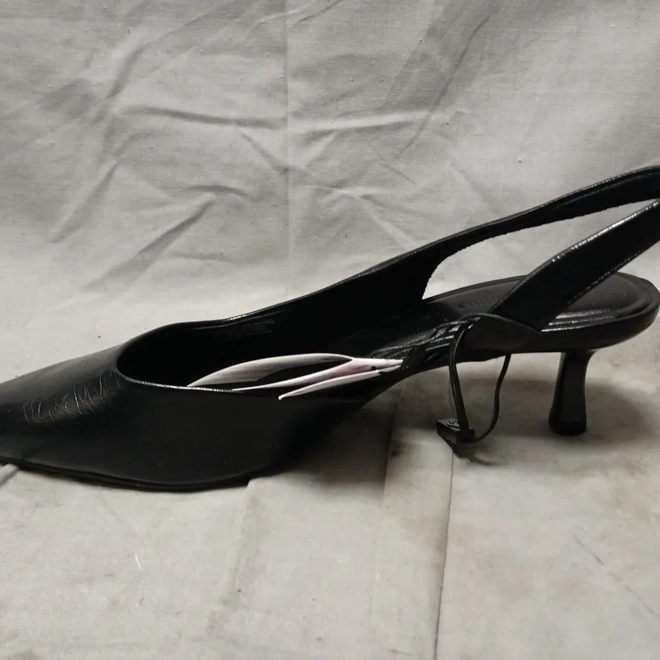 STRADIVARIUS BLACK SLINGBACK HEELS, UK 7 