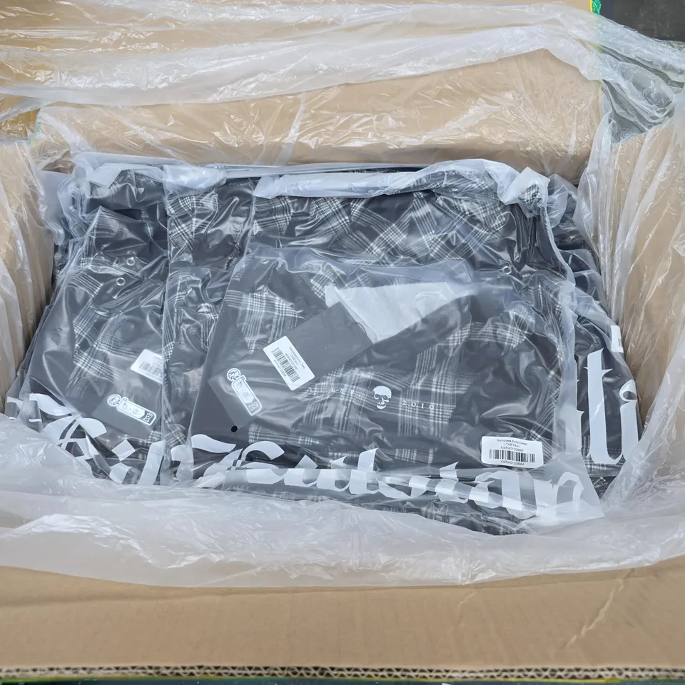 LOT OF APPROXIMATELY 35 BRAND NEW KILLSTAR BANISHESS TARTAN ECHO DRESSES - VARIOUS SIZES