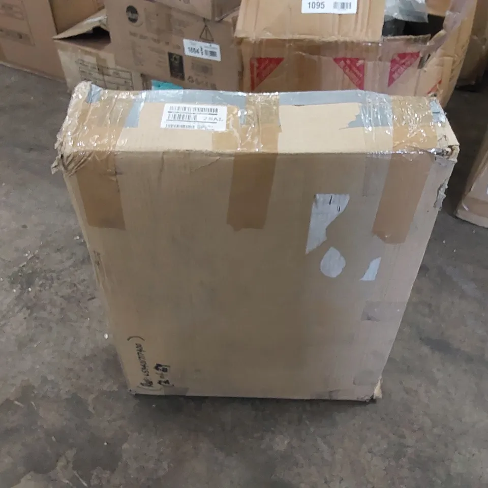 BOXED LADNER 2 DRAWER BEDSIDE TABLE - GREY (1 BOX)