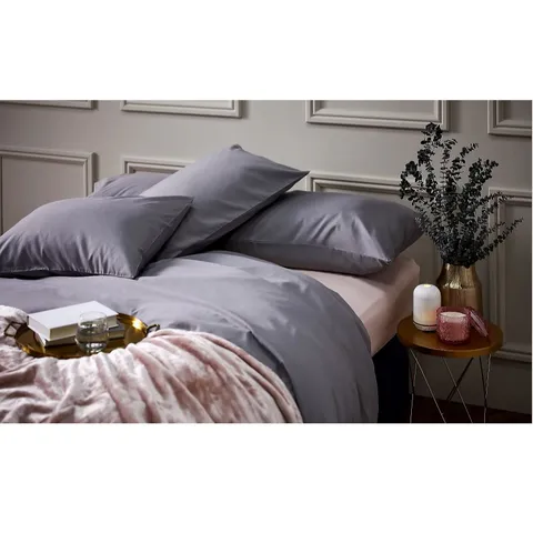 SUPERSOFT BY COZEE HOME SET OF 2 FITTED SHEETS LIGHT TAUPE PURPLE