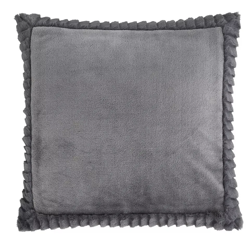 CATHERINE LANSFIELD VELVET & FAUX FUR CUSHION