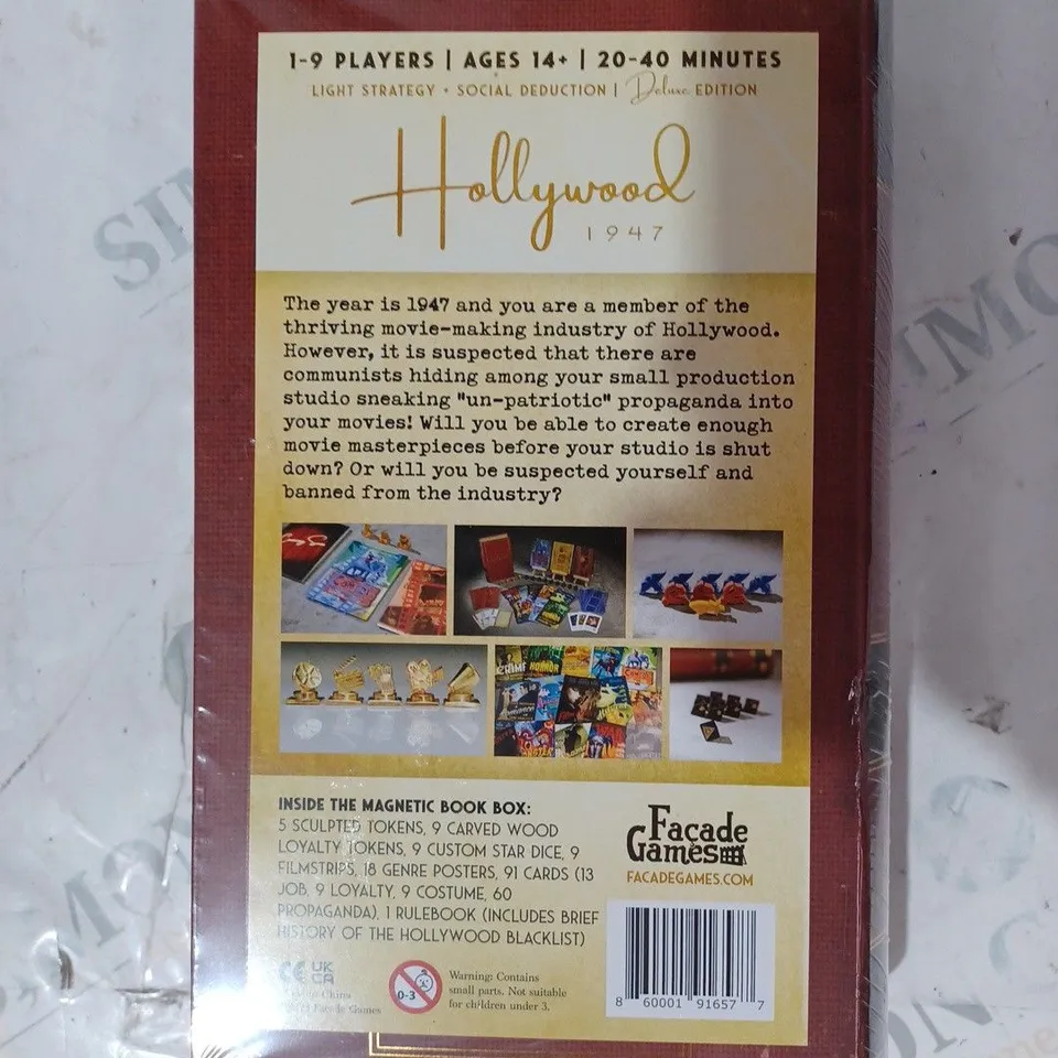 FACADE GAMES HOLLYWOOD 1947 BOARD GAME
