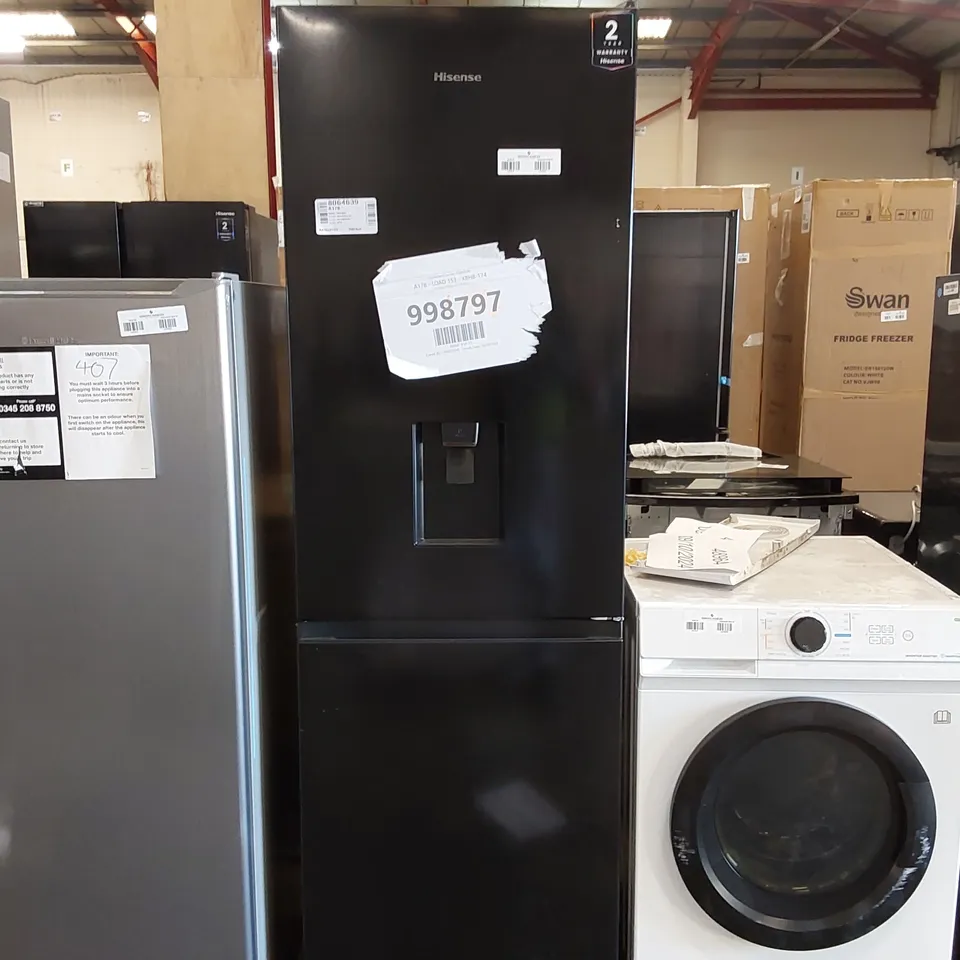 HISENSE RB390N4WB1 70/30 FROST FREE FRIDGE FREEZER - UNPROCESSED RAW RETURN
