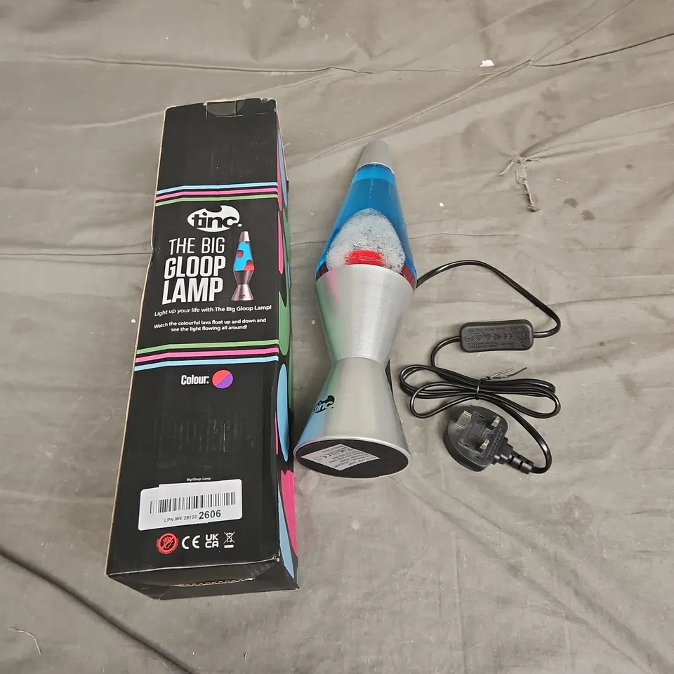 BOXED TINC THE BIG GLOOP LAMP - COLLECTION ONLY