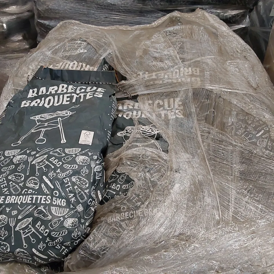 PALLET OF APPROXIMATELY 100X 5KG BAGS OF CHARCOAL BARBECUE BRIQUETTES 