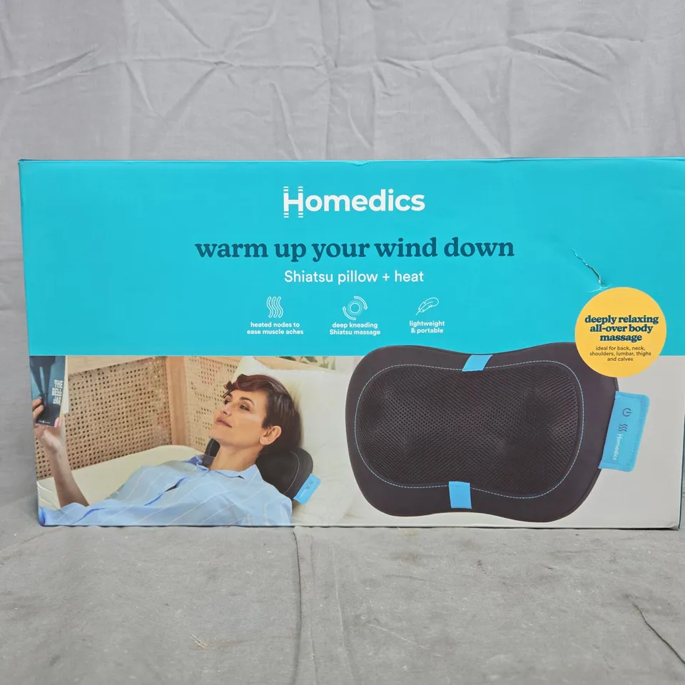 BOXED HOMEDICS SHIATSU PILLOW + HEAT