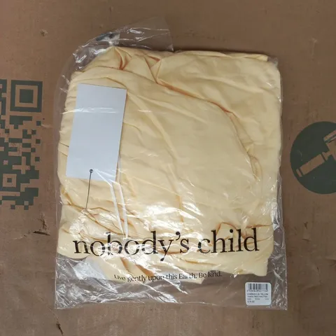 BAGGED NOBODY'S CHILD HEATHER MIDI DRESS IN YELLOW SIZE UK 6