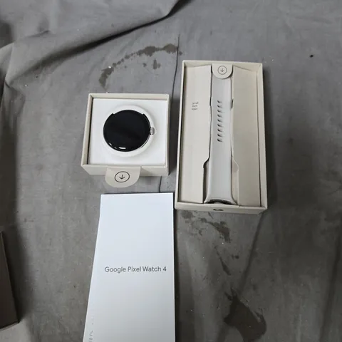 GOOGLE PIXEL WATCH 4 45MM WI‑FI SMARTWATCH – WHITE STRAP, BOXED