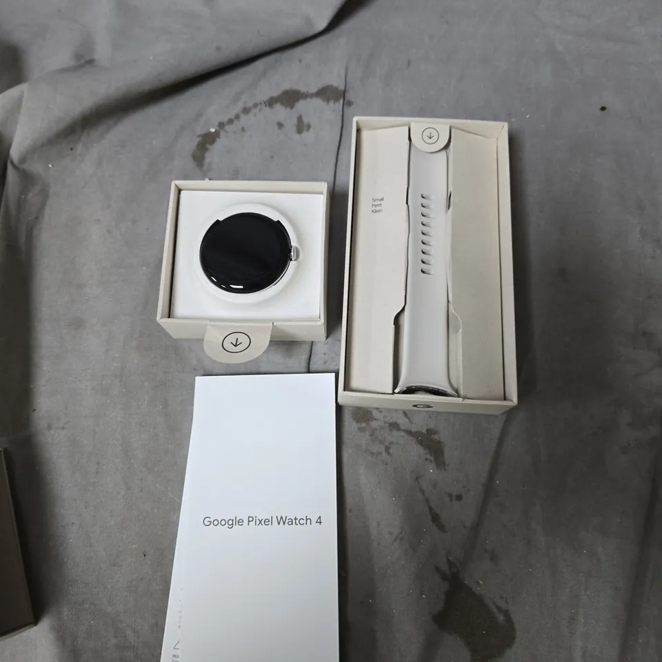 GOOGLE PIXEL WATCH 4 45MM WI‑FI SMARTWATCH – WHITE STRAP, BOXED