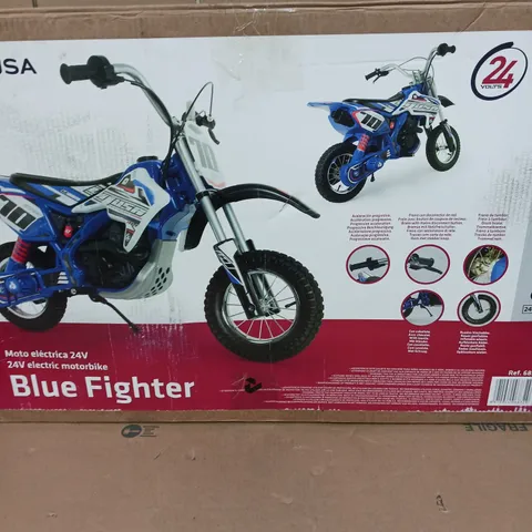 INJUSA XTREME MOTORBIKE BLUE FIGHTER 24V - COLLECTION ONLY 