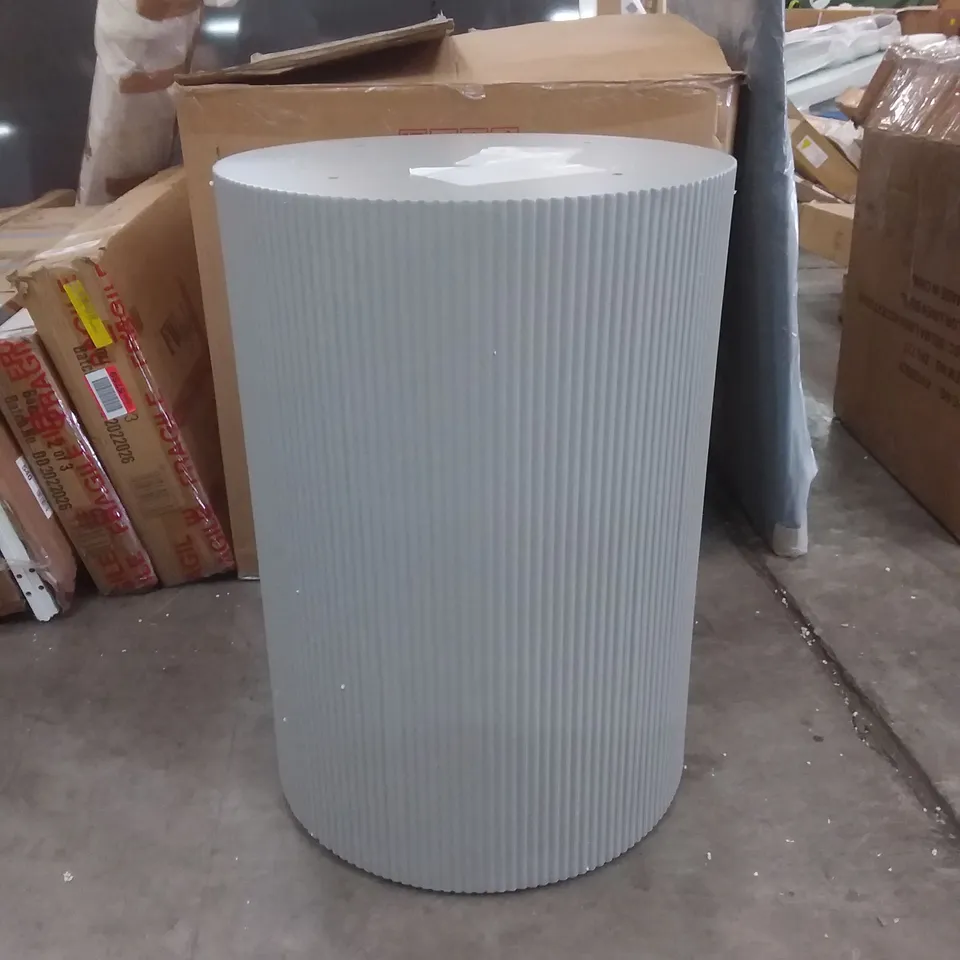 IRINA 1.2M ROUND DINING TABLE WHITE/GREY