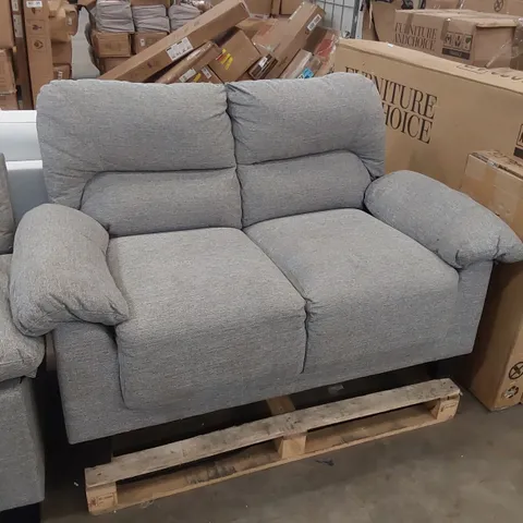 KENTON SMALL 2 SEATER SOFA, LIGHT GREY CLASSIC LINEN-WEAVE FABRIC