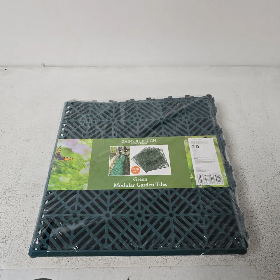 GAINSBOROUGH GREEN MODULAR GARDEN TILES – PACK OF 5