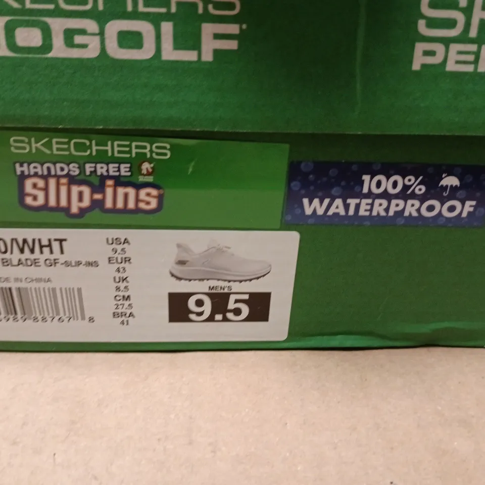 SKECHERS GO GOLF SLIP-INS GRIP FLEX WATERPROOF TRAINERS WHITE SIZE 9.5