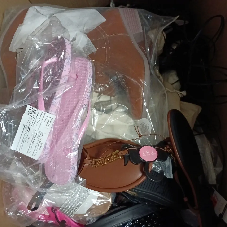 APPROXIMATELY 10 ASSORTED PAIRS OF FOOTWEAR PRODUCTS IN VARIOUS STYLES & SIZES