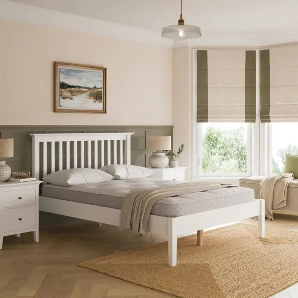 BOXED LYNTON TAPERED LEG BED FRAME (2 BOXES)
