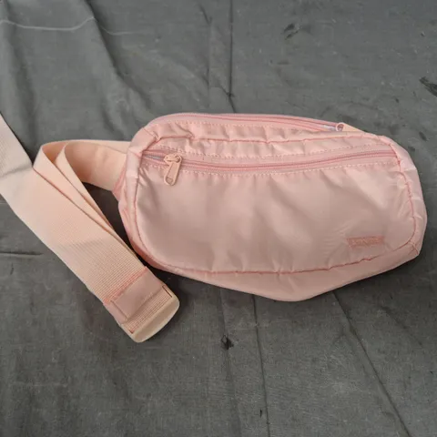 PINK LEVIS  WAIST BAG WITH TWO ZIP COMPARTMENTS AND ADJUSTABLE STRAP