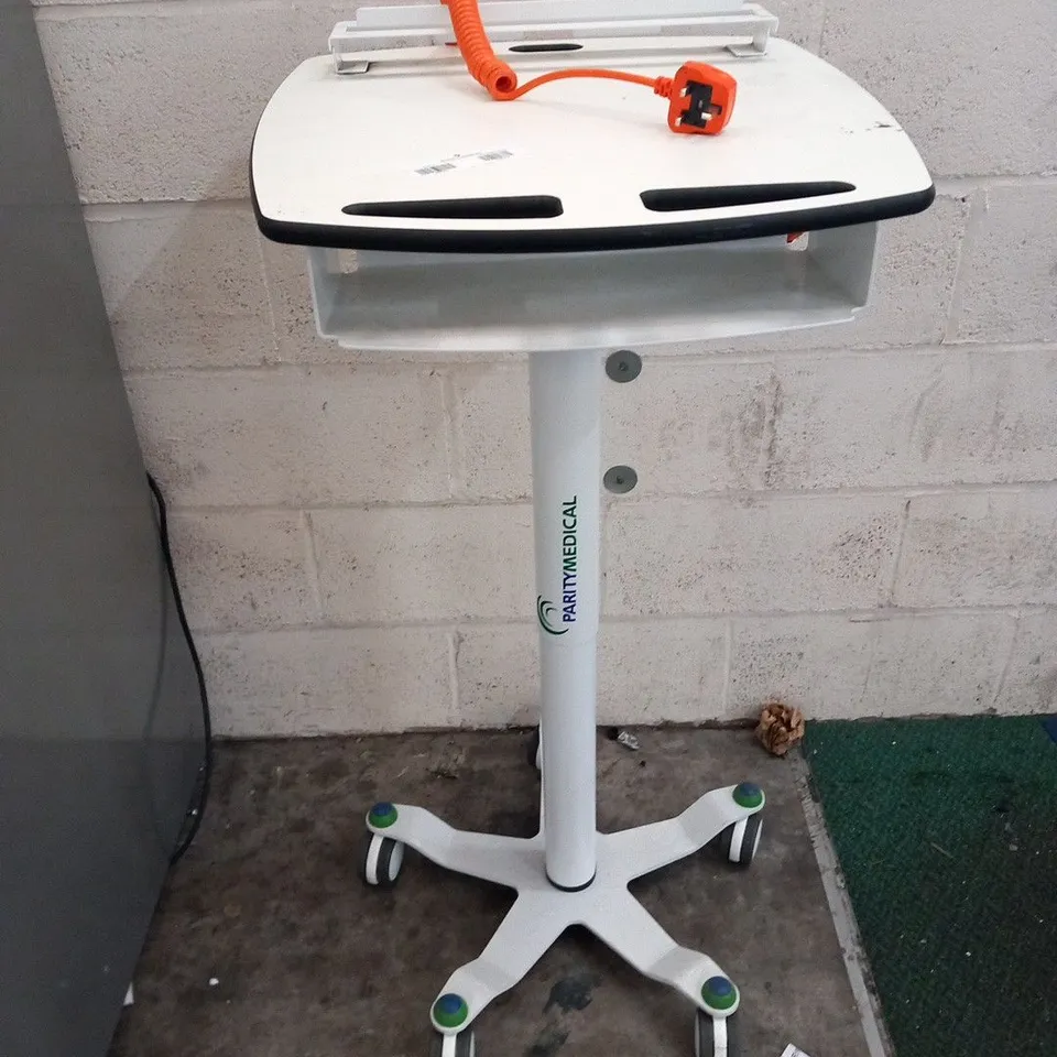 2 ASSORTED PARITY MEDICAL ADJUSTABLE HEIGHT WORKSTATIONS