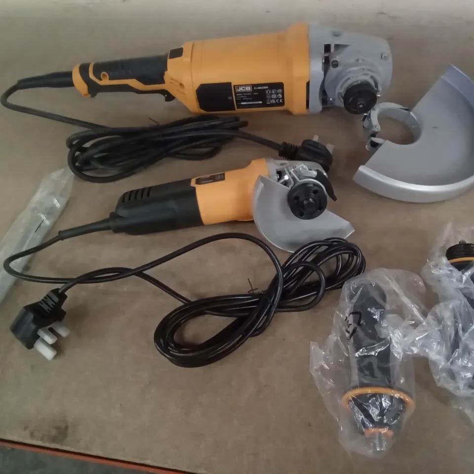 BOXED JCB 125MM ANGLE GRINDER TWIN PACK