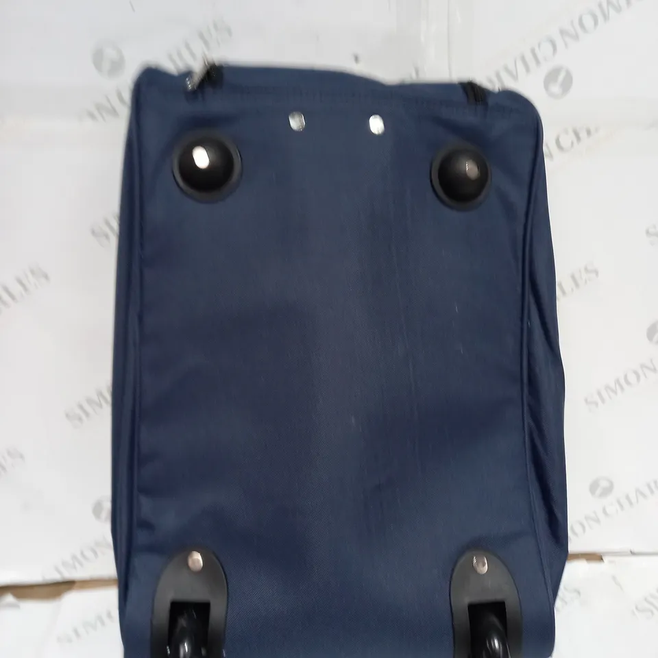 BLUE WHEELED HAND LUGGAGE CARRY ON TRAVEL CASE