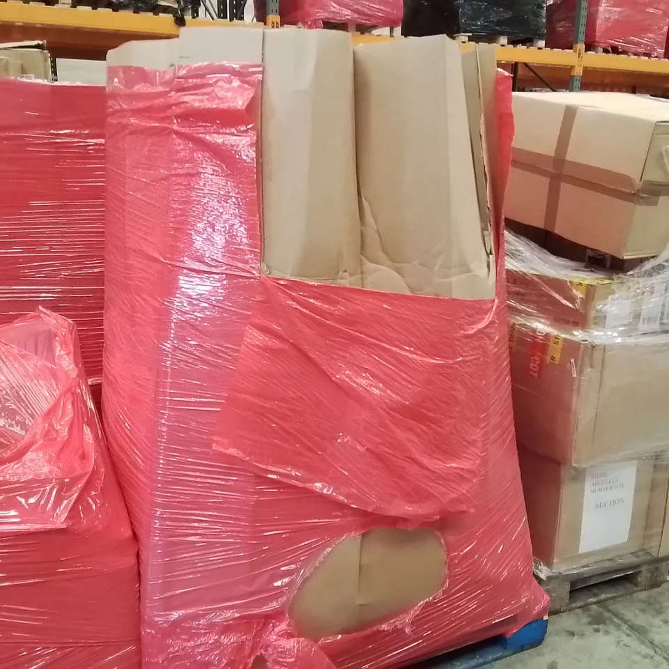 PALLET CONTAINING ASSORTED ITEMS INCLUDING: SMART MUSIC LED CEILING LIGHT, VERTICAL BIKE STAND, PET LIFE JACKET, BED RAIL, STEERING WHEEL LOCK ECT