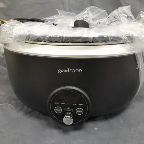 BOXED GF16011 6.5L DIGITAL SLOW COOKER WITH TEMPERED GLASS LID - BLACK